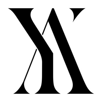 ya, ay, monogram logo. Calligraphic signature icon. Wedding Logo Monogram. modern monogram symbol. Couples logo for wedding