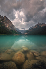 Lake Louise underwater rocks