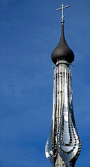 Built of brick in the 1980s, the Orthodox Church of the Holy Spirit, together with a free-standing brick belfry in the city of Białystok in Podlasie, Poland