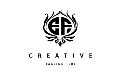EF circle luxury latter logo vector