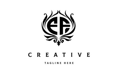 FF circle luxury latter logo vector