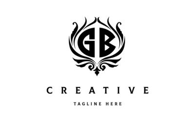 GB circle luxury latter logo vector