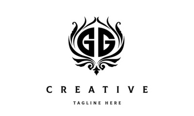 GG circle luxury latter logo vector