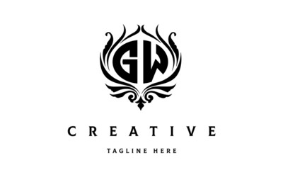 GW circle luxury latter logo vector