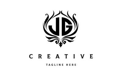 JG circle luxury latter logo vector