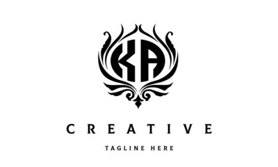 KA circle luxury latter logo vector