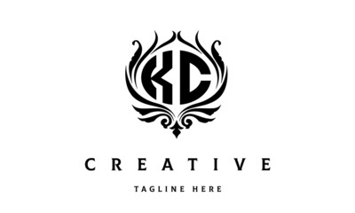 KC circle luxury latter logo vector