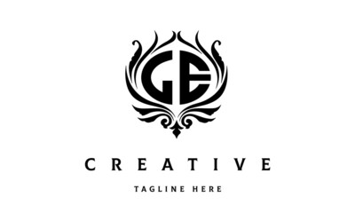 LE circle luxury latter logo vector