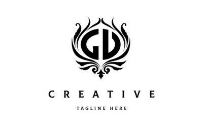 LU circle luxury latter logo vector