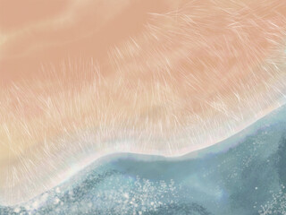 ブルーとオレンジ雰囲気壁紙