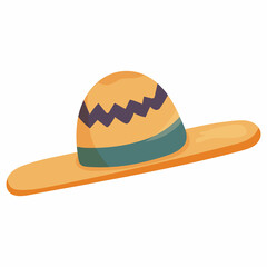 Mexican hat, sombrero, vector image