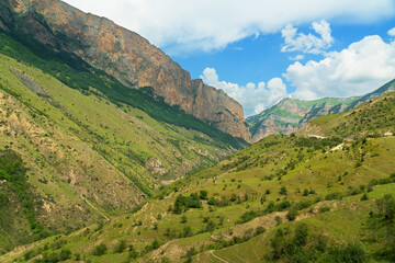 Fototapeta na wymiar landscape mountain gorge on a sunny summer day