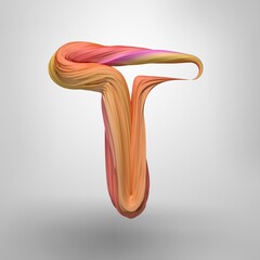 colorful  3d alphabet,3D Illustration