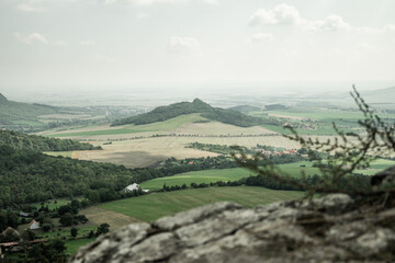 Obraz premium View from ruins of Oltářík, Czech Central Highlands