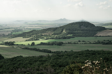 Fototapeta na wymiar View from ruins of Oltářík, Czech Central Highlands