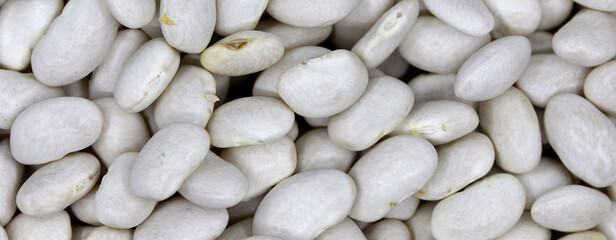 close-up organic white  beans background