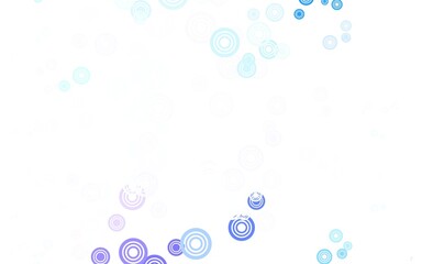 Light Pink, Blue vector pattern with spheres.