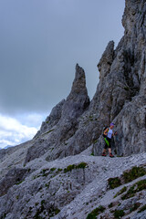 Donna al Passo del Mulo, Sappada, Dolomiti Friulane