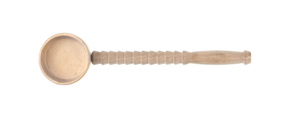 wooden scoop isolated on white background