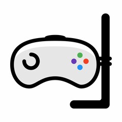 Snorkel gamepad - joystick logo. Simple and suitable for your design. Isolated vector on a white background