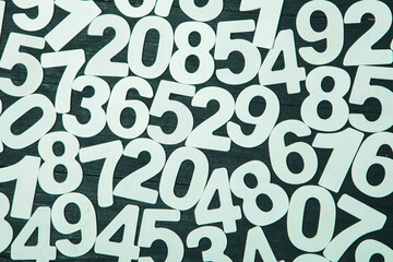 Background of numbers or seamless pattern with numbers. - obrazy, fototapety, plakaty