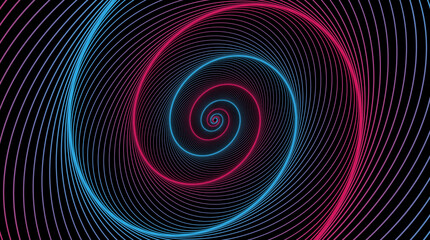 Hypnotic spiral. Swirl hypnotize spirals, vertigo geometric illusion and rotating stripes round pattern vector illustration