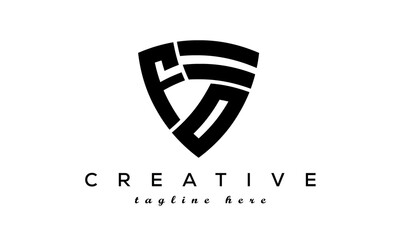 Shield letters FO creative logo