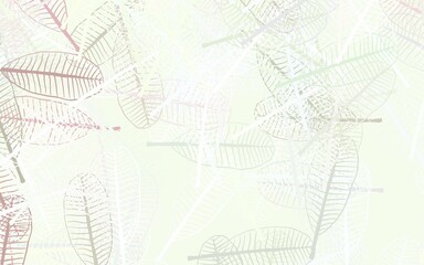 Light Pink, Green vector elegant pattern with leaves.