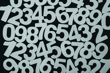 Background of numbers or seamless pattern with numbers.
