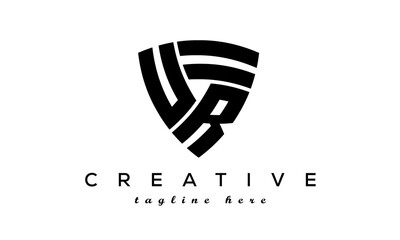 Shield letters UR creative logo