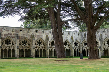 Fototapeta na wymiar the cloisters at Salisbury Cathedral Wiltshire England