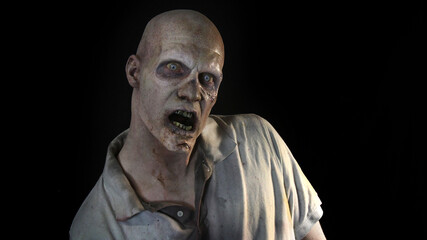 male zombie with mouth open #7