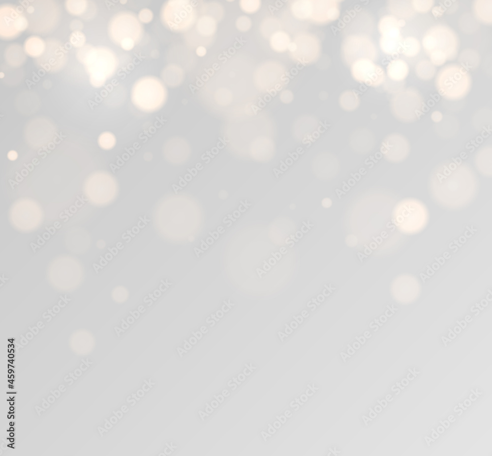 Poster Shining bokeh isolated on transparent background. Golden bokeh lights with glowing particles isolated. Christmas concept