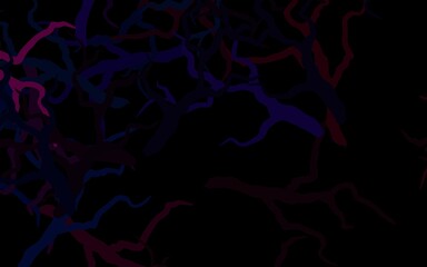 Dark Pink, Red vector doodle background with leaves, branches.
