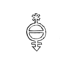 pangender/omnigender nonbinary gender symbol (sketch)