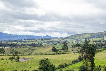 Fototapeta premium landscape of colombian mountains in a cloudy day