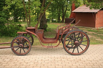 Fototapeta premium The old cart was a symbol of the transport means of the past century