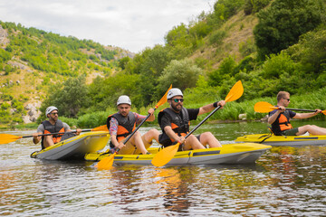 Kayaking together