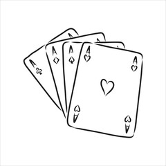 Vector game cards. Games of chance game cards vector