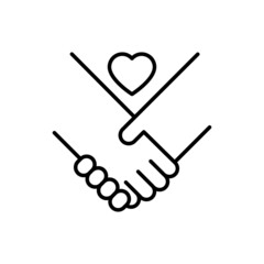 Loyalty vector outline icon style illustration. EPS 10 file