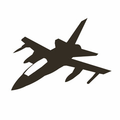 Fototapeta na wymiar modern jet fighter silhouette vector design