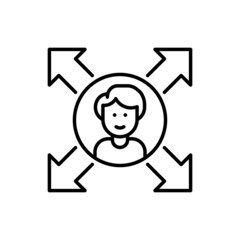 Opportunity vector outline icon style illustration. EPS 10 file