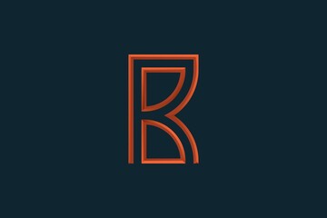 rb or br logo. Modern, simple and elegant Monogram Logo. Stock Vector designs, templates, icons.