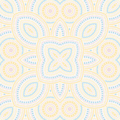 Elegant italian maiolica tile seamless rapport. Ethnic structure vector swatch. Velum print design. Stylish italian mayolica tilework endless pattern. Geometric shapes wallpaper.