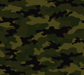 
Abstract vector green camouflage pattern, digital background for textiles.