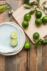 lemons on plate with natural light
