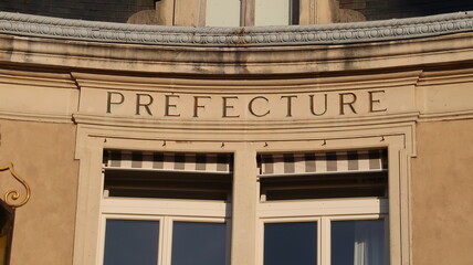 Façade du bâtiment de la préfecture de Meurthe-et-Moselle à Nancy (France)