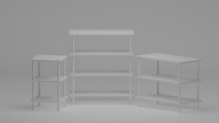 shelf 3D model rendering 3D model