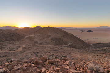 Fototapeta na wymiar Dry barren country in the Namib Desert