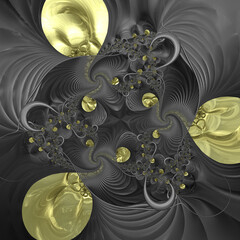 Fantastic fractal background. Abstract fractal texture. Digital art. 3D rendering.